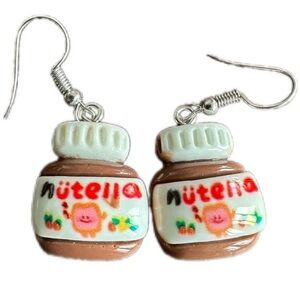 NWT - Nutella adorable resin earrings set - 1 inch x 1 inch